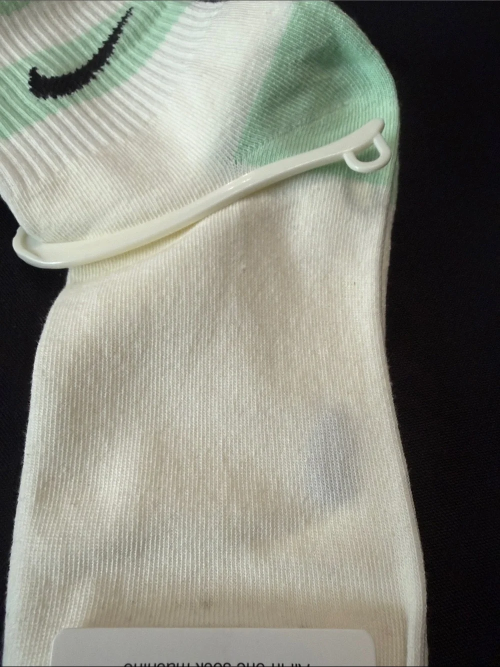 Nike Crew Socks in Mint Green & White - 1 Pair